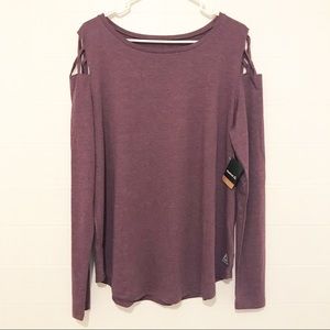 NWT Reebok Cross Shoulder Long Sleeve